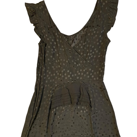 Betsey Johnson Black Polka Dot Silk Mini Dress Size 4 - Picture 2 of 7